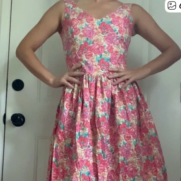 Vintage Laura Ashley Dress 8 - Picture 3 of 16